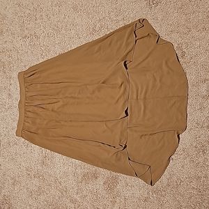 Brown high-low skirt